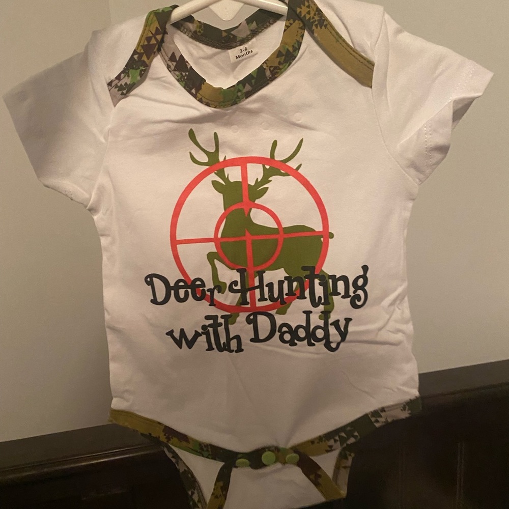 3-6 Month long and short sleeve onesie with pants
